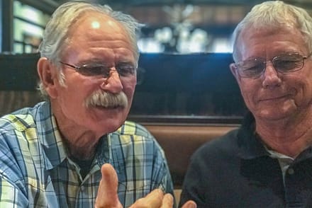 Steve and Pete, catching up after 50 years apart