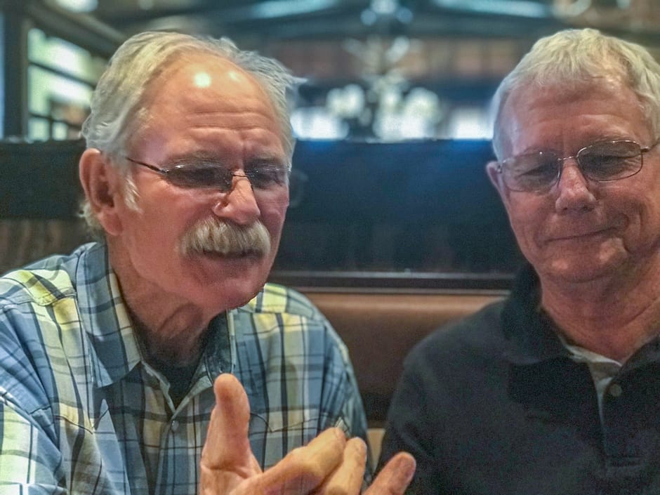 Steve and Pete, catching up after 50 years apart